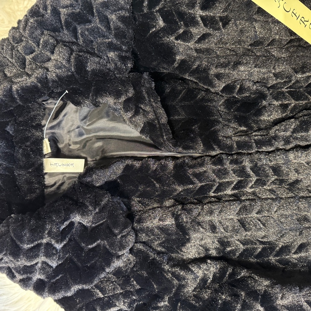 Tacera Dark Textured Teddy Jacket-New - Picture 9 of 12